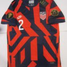Sergino Dest #2 USA USMNT 2021 Gold Cup Stadium Blue & Red Away Soccer Jersey
