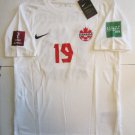 Alphonso Davies #19 Canada 2022 World Cup Qualifiers Stadium Away Soccer Jersey