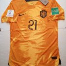 Frenkie de Jong Netherlands 2022 World Cup Match Slim Orange Home Soccer Jersey Frenkie de Jong Netherlands 2022 World Cup Match Slim Orange Home Soccer Jersey