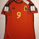 Romelu Lukaku Belgium 2022 World Cup Qatar Match Slim Fit Red Home Soccer Jersey
