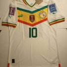 Sadio Mane Senegal 2022 World Cup Qatar Match Slim Fit White Home Soccer Jersey