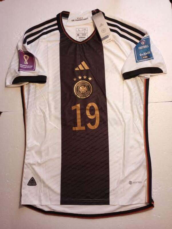 Leroy Sane Germany 2022 World Cup Qatar Match Slim Fit White Home Soccer Jersey