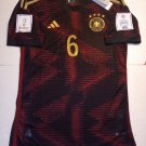 Joshua Kimmich Germany 2022 World Cup Qatar Match Slim Black Away Soccer Jersey