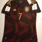 Kai Havertz Germany 2022 World Cup Qatar Match Slim Fit Black Away Soccer Jersey