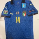 Federico Chiesa Italy 20/21 Euro Final Match Blue Home Soccer Jersey 2020-2021