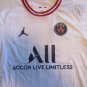 Lionel Messi PSG Paris Saint Germain Match White Fourth Soccer Jersey 2021-2022