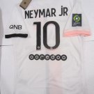 Neymar Jr PSG Paris Saint Germain Match Slim White Away Soccer Jersey 2021-2022