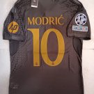 Luka Modric Real Madrid UCL Match Slim Black Third 3rd Soccer Jersey 2023-2024
