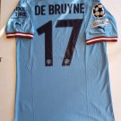 Kevin De Bruyne Manchester City UCL Match Slim Blue Home Soccer Jersey 2022-2023