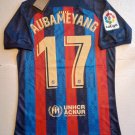 Pierre-Emerick Aubameyang Barcelona La Liga Match Home Soccer Jersey 2022-2023