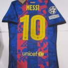 Lionel Messi FC Barcelona UCL Cup Match Slim Blue Third Soccer Jersey 2021-2022 Lionel Messi FC Barcelona UCL Cup Match Slim Blue Third Soccer Jersey 2021-2022