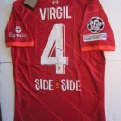 Virgil van Dijk Liverpool FC UCL Match Slim Fit Red Home Soccer Jersey 2021-2022