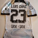 Luis Diaz #23 Liverpool FC UCL Match Slim Fit White Away Soccer Jersey 2022-2023