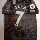 Bukayo Saka #7 Arsenal FC EPL Stadium Black Away Soccer Jersey 2022-2023