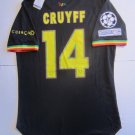 Johan Cruyff Ajax Amsterdam UCL Match Slim Black Third Soccer Jersey 2021-2022