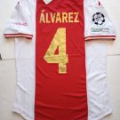 Edson Alvarez Ajax Amsterdam UCL Match Slim White Red Home Soccer Jersey 2022-23