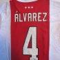 Edson Alvarez Ajax Amsterdam Match Slim White & Red Home Soccer Jersey 2021-2022