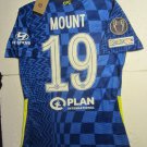 Mason Mount #19 Chelsea FC UCL Match Slim Fit Blue Home Soccer Jersey 2021-2022