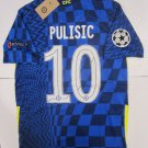 Christian Pulisic #10 Chelsea FC UCL Stadium Blue Home Soccer Jersey 2021-2022