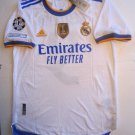 Karim Benzema Real Madrid UCL Champions Match White Home Soccer Jersey 2021-2022