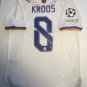 Toni Kroos #8 Real Madrid UCL Match Slim White Home Soccer Jersey 2021-2022