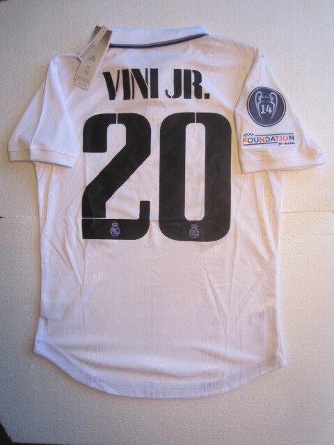 Vini Jr. #20 Real Madrid UCL Champions Match Slim Home Soccer Jersey 2022-2023