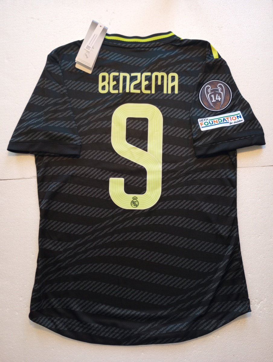 Karim Benzema Real Madrid UCL Champions Match Slim Third Soccer Jersey 2022-2023