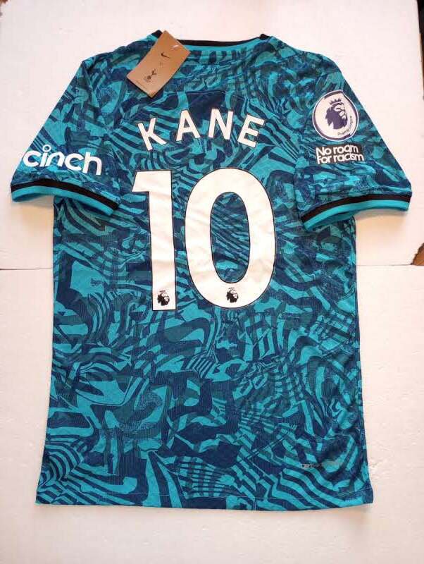 Harry Kane Tottenham Hotspur EPL Match Slim Blue Third Soccer Jersey 2022-2023