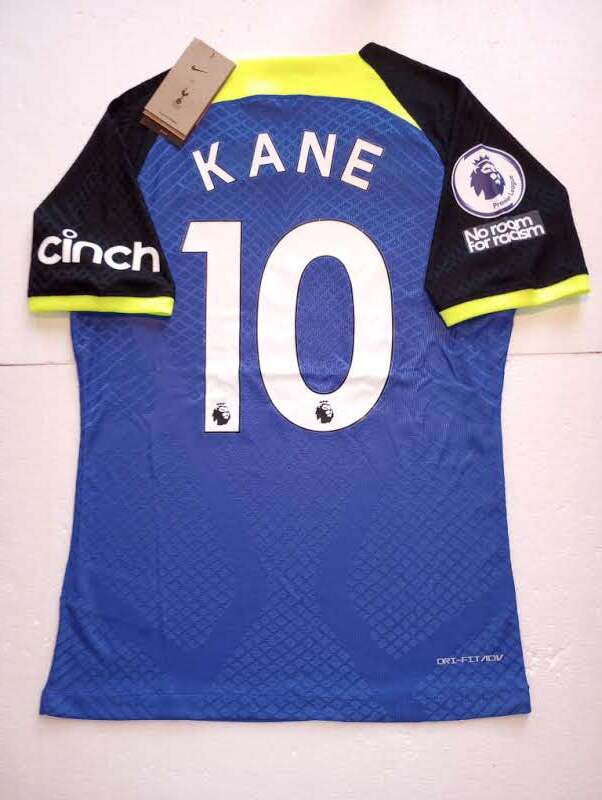 Harry Kane Tottenham Hotspur EPL Match Slim Blue Away Soccer Jersey 2022-2023