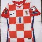 Mateo Kovacic Croatia 2022 World Cup Qualifiers Match Home Soccer Jersey 2021-22
