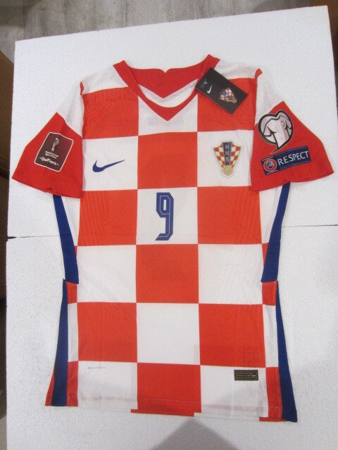 Andrej Kramaric Croatia World Cup Qualifiers Match Home Soccer Jersey 2021-2022