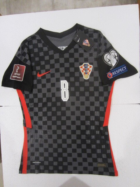 Mateo Kovacic Croatia World Cup Qualifiers Match Slim Away Soccer Jersey 2021-22