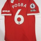 Paul Pogba Manchester United FC EPL Match Slim Red Home Soccer Jersey 2021-2022