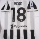 Moise Kean #18 Juventus FC Serie A Match Slim White Home Soccer Jersey 2021-2022