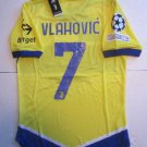 Dusan Vlahovic #7 Juventus FC UCL Match Yellow Third 3rd Soccer Jersey 2021-2022
