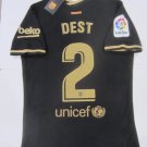 Sergino Dest FC Barcelona La Liga Match Slim Black Away Soccer Jersey 2020-2021