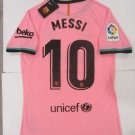 Lionel Messi FC Barcelona La Liga Match Slim Pink Third Soccer Jersey 2020-2021