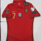 Cristiano Ronaldo Portugal 2022 World Cup Match Red Home Soccer Jersey 2021-2022