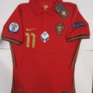 Bruno Fernandes Portugal 20/21 Euro Match Slim Red Home Soccer Jersey 2020-2021