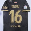 Pedri #16 FC Barcelona La Liga Stadium Black Away Soccer Jersey 2020-2021