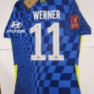 Timo Werner #11 Chelsea FC FA Cup Final Match Slim Home Soccer Jersey 2021-2022