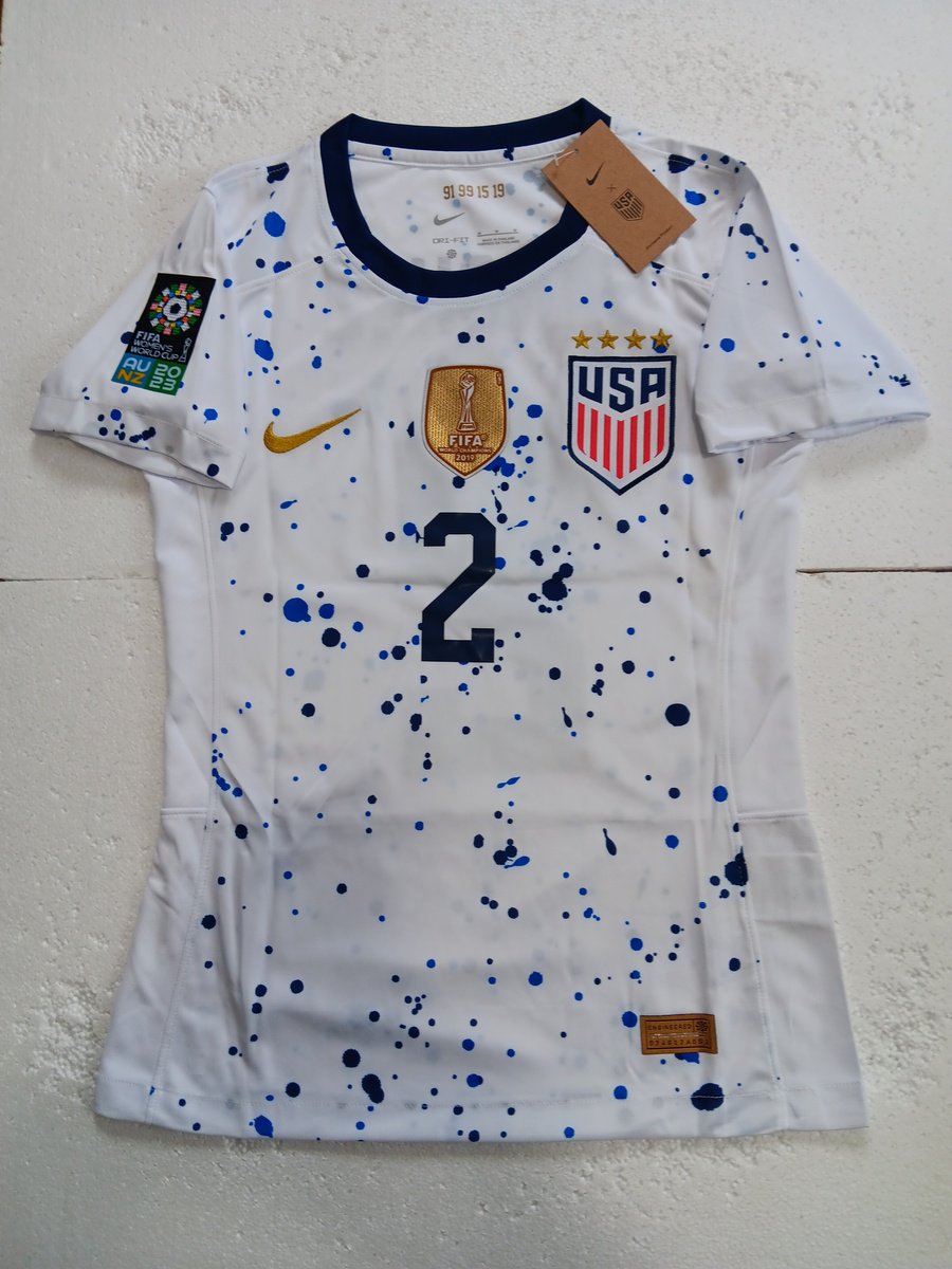 Ashley Sanchez USA USWNT 2023 World Cup 4 Star White Home Womens Soccer Jersey