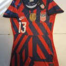 Alex Morgan #13 USA USWNT Stadium Blue & Red Away Womens Soccer Jersey 2021-2022 Alex Morgan #13 USA USWNT Stadium Blue & Red Away Womens Soccer Jersey 2021-2022