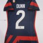 Crystal Dunn #2 USA USWNT 4 Star Blue & Red Away Womens Soccer Jersey 2021-2022