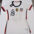 Crystal Dunn #19 USA USWNT Stadium White Home Womens Soccer Jersey 2020-2021