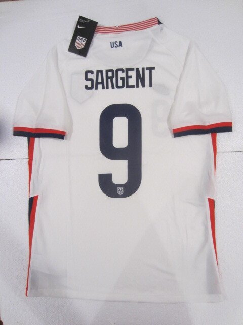 Josh Sargent #9 USA USMNT Stadium White Home Soccer Jersey 2020-2021