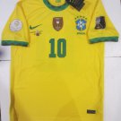Neymar Jr. Brazil Copa America Final Stadium Yellow Home Soccer Jersey 2020-2021