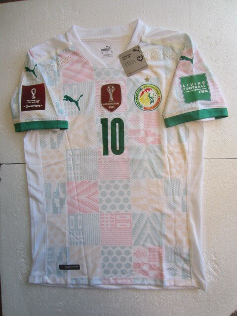 Sadio Mane Senegal 2022 World Cup Qualifiers Match Home Soccer Jersey 2020-2021