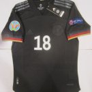 Leon Goretzka Germany Euro 20/21 Match Slim Black Away Soccer Jersey 2020-2021