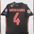 Sergio Ramos Real Madrid UCL Match Slim Black Third 3rd Soccer Jersey 2020-2021